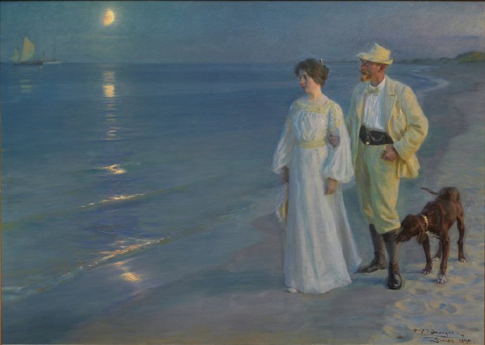 Peder Severin Krøyer斯卡恩的夏日夜晚，艺术