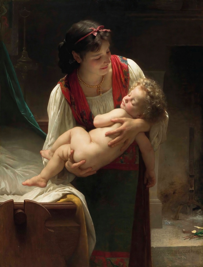 William Bouguereau《摇篮曲-Berceuse》