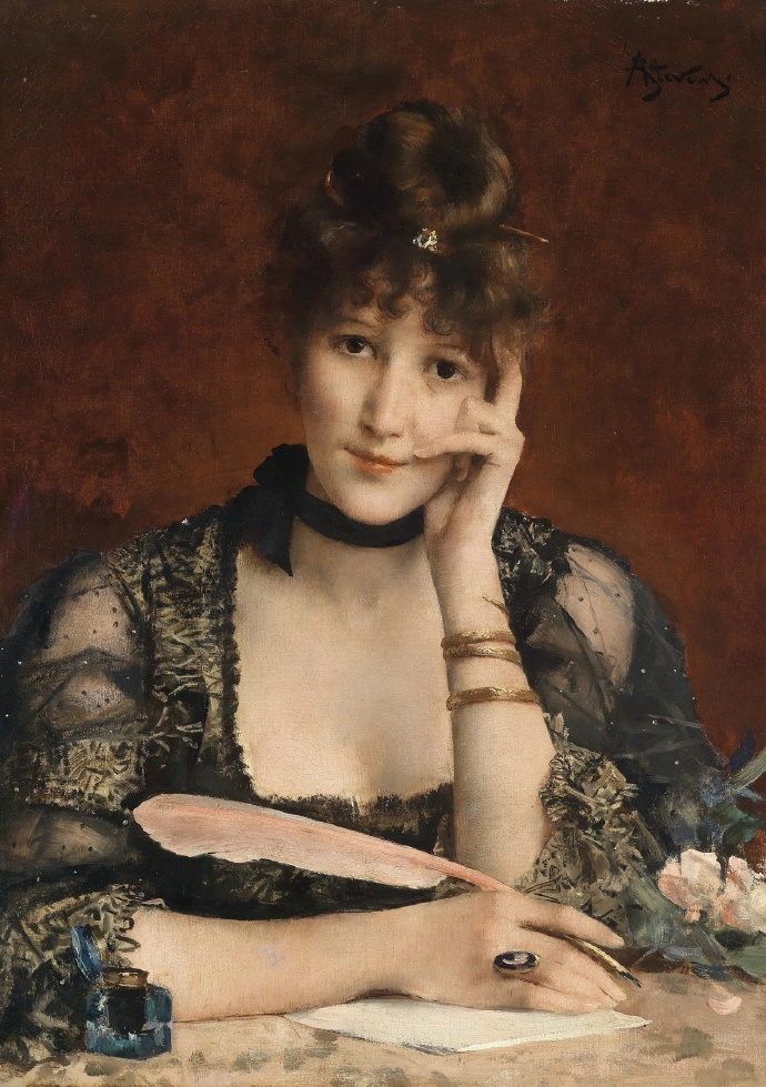 Alfred Stevens《The Letter》