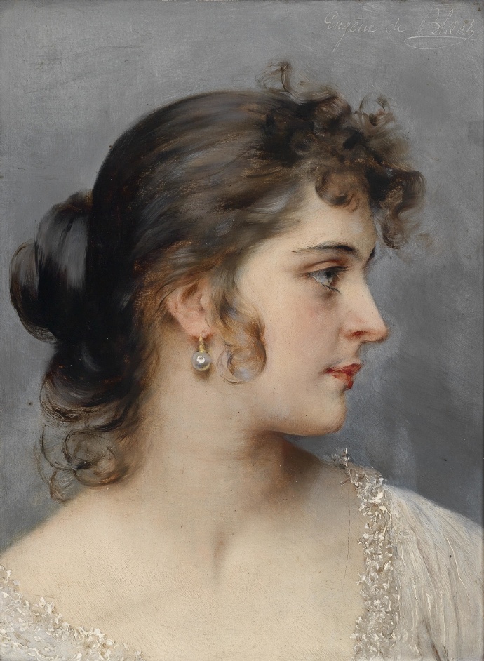 Eugen von Blaas《一位女士的肖像》（Die Kinderkripp