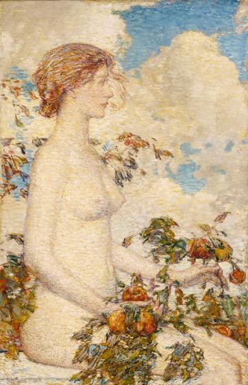 美国印象派画家Childe Hassam 作品《波摩纳》