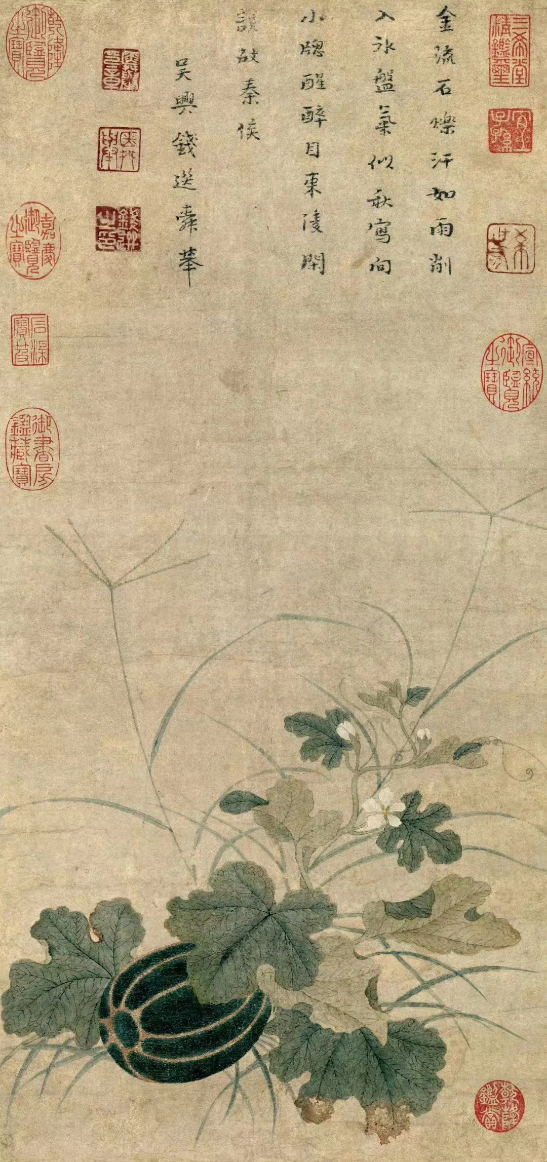 钱选《秋瓜图》