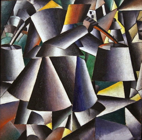 卡济米尔·马列维奇《Woman with Pails: Dynamic Arra