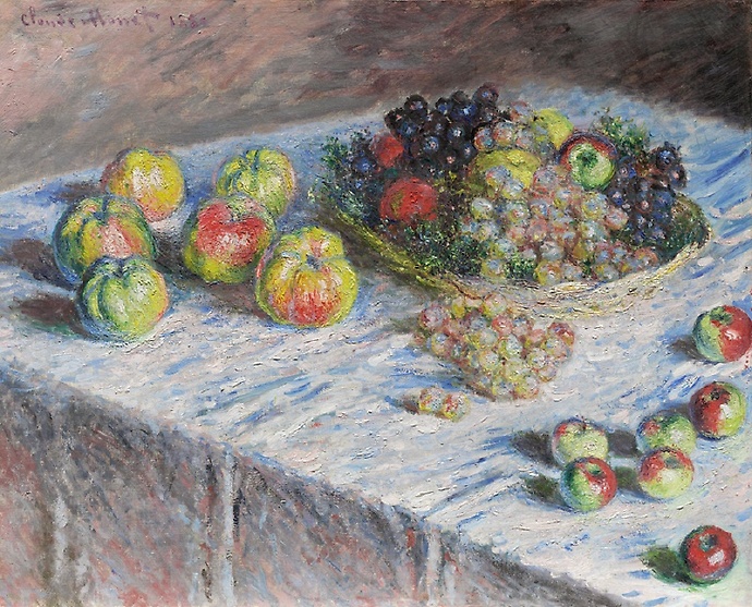 莫奈《苹果和葡萄》（Apples and Grapes），1880年