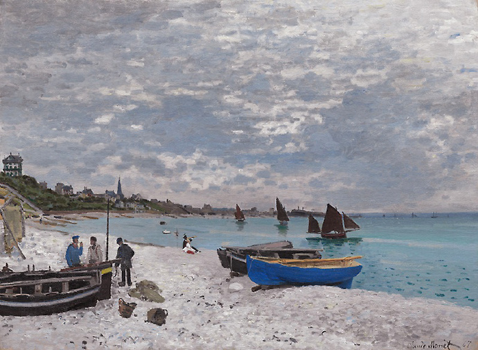 《圣阿德雷斯海滩》（The Beach at Sainte-Adresse），1