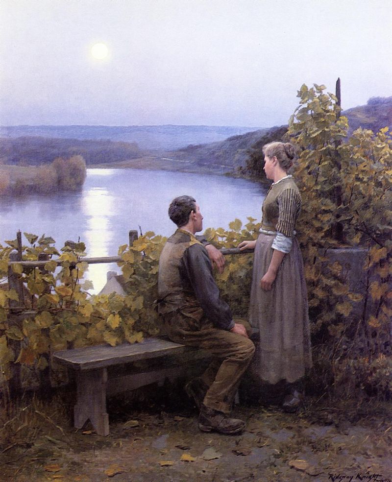 复古风格的美国画家Daniel Ridgway Knight作品欣赏（一）