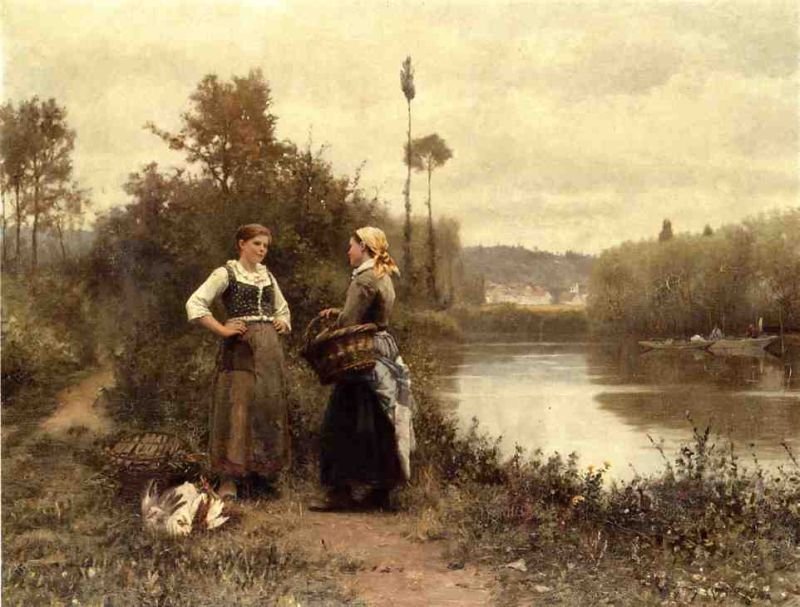 复古风格的美国画家Daniel Ridgway Knight作品欣赏（四）