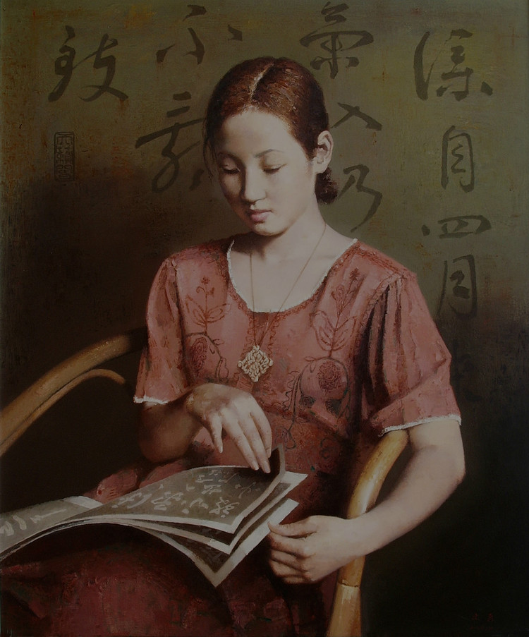 油画家罗文勇美女作品欣赏