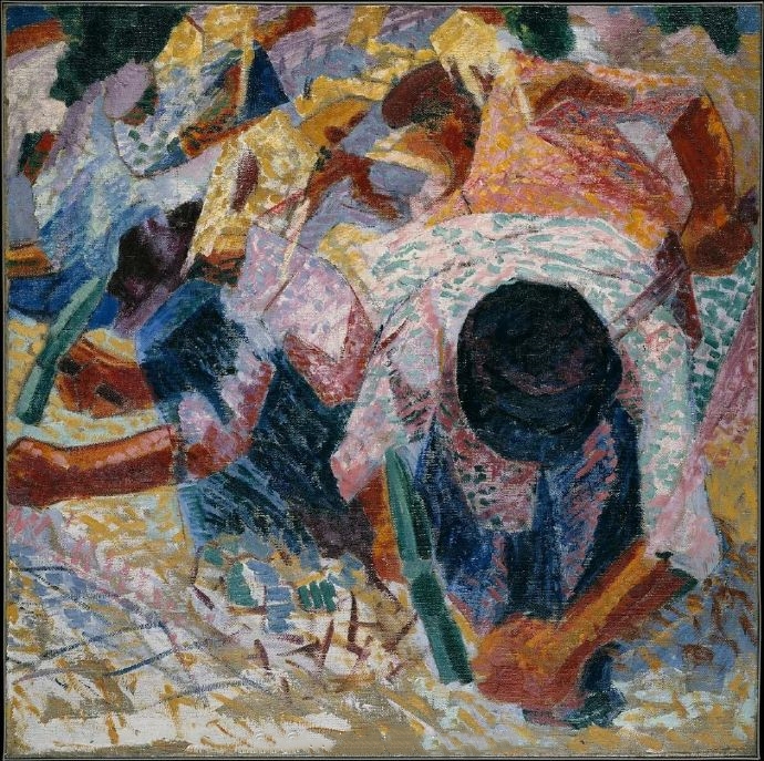 翁贝托·波丘尼《铺路工》