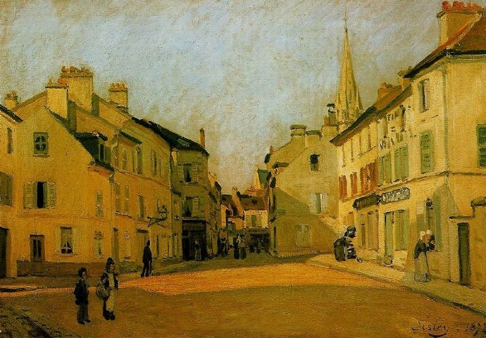 Alfred Sisley《阿尔让特依小广场》