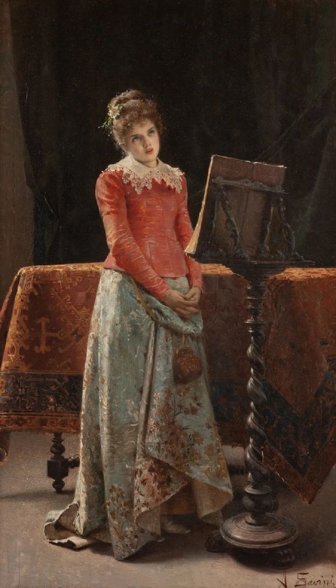阿尔弗雷多·萨维尼《Lady At A Music Stand》（谱台前的女士）