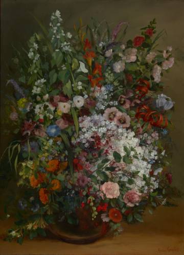 Gustave Courbet《Bouquet Of Flowers In A 
