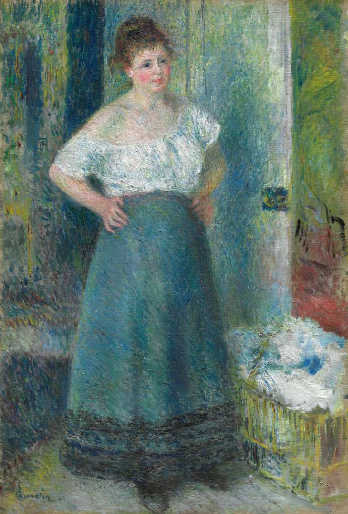 雷诺阿《The Laundress》（洗衣女工）
