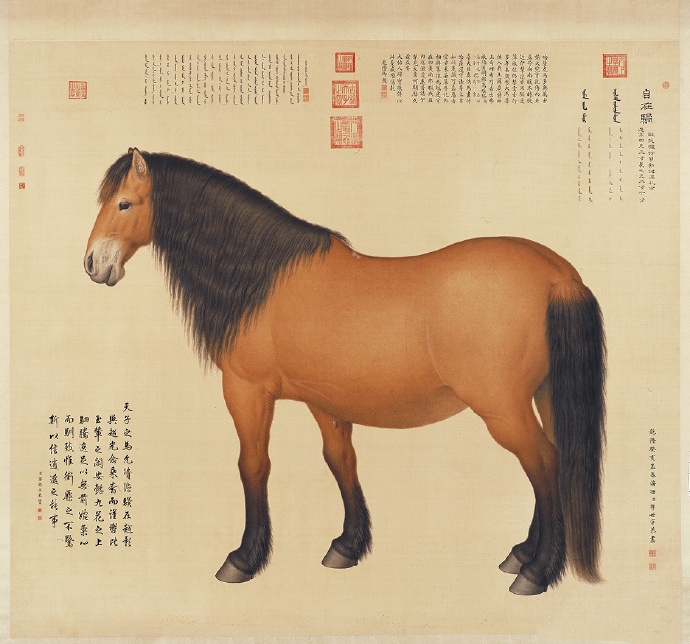清 郎世宁《御马图》故宫博物院藏