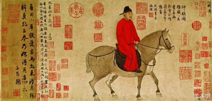 元 赵孟頫《人骑图》