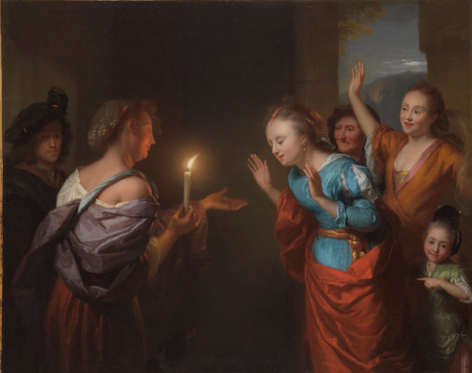 Godfried Schalcken《妇人找钱的比喻》