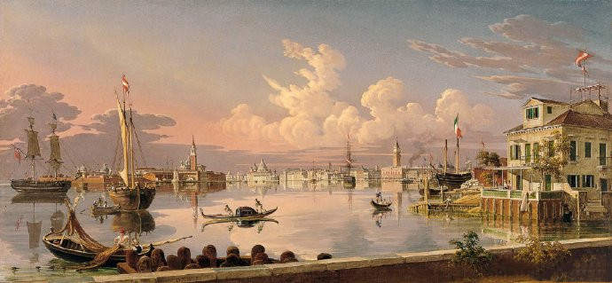 英国画家Robert Salmon1845年的作品《威尼斯景象》。