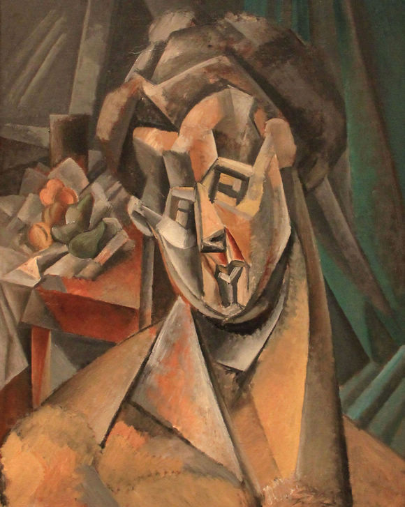 毕加索《Woman With Pears》（女人与梨）
