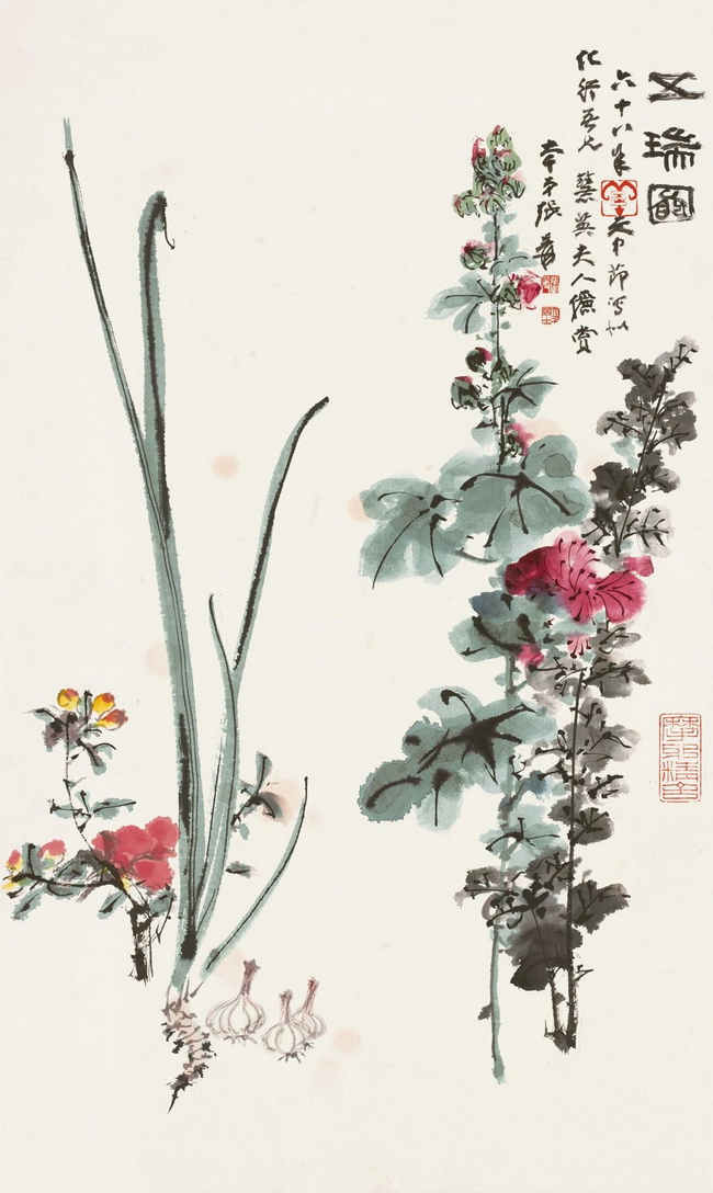 中国近现代画家笔下的蜀葵（二）