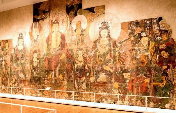 山西稷山兴化寺元朝《弥勒佛的乐园》壁画
