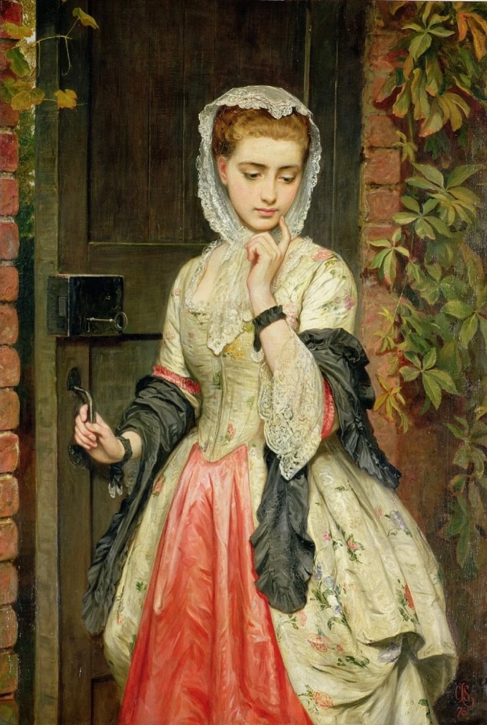 Charles Sillem Lidderdale《门前的少女》