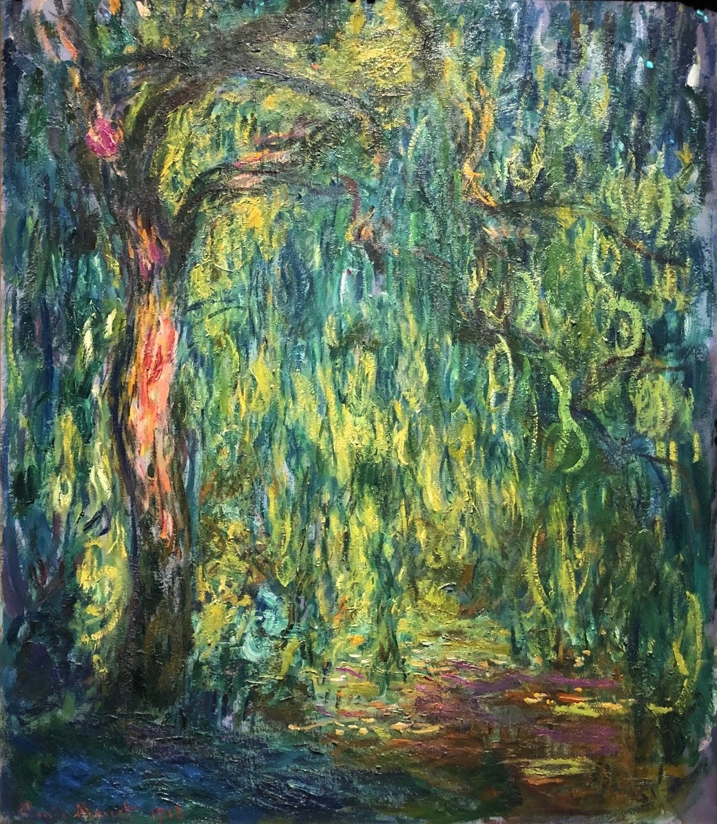 莫奈晚年作品垂柳 (Weeping Willows)