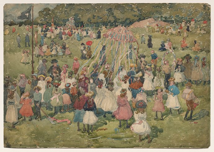 Maurice Prendergast《中央公园的五月一天》