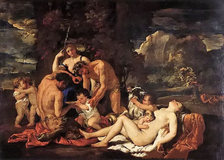 尼古拉斯·普桑 《The Nurture Of Bacchus》（酒神的养育）
