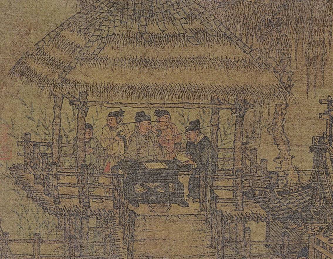 五代南唐 卫贤《闸口盘车图卷》