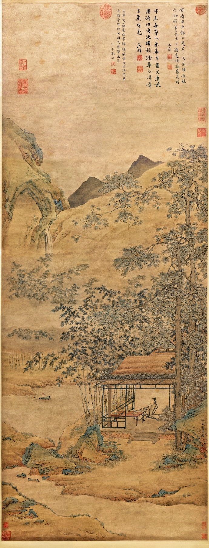 仇英《梧竹书堂图》（纸本）