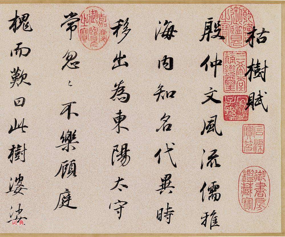 （明代）董其昌行书《临褚遂良枯树赋卷》
