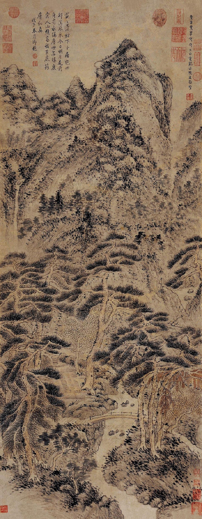 元.王蒙《幽壑听泉图》
