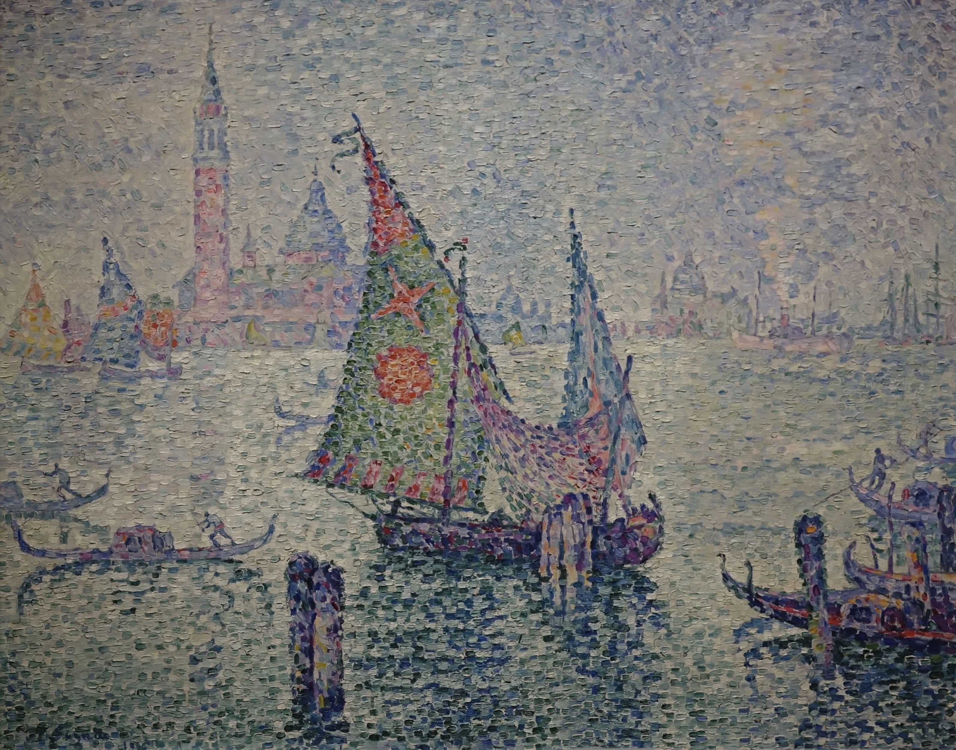 西涅克《La Voile Verte》（绿色的海洋--威尼斯）