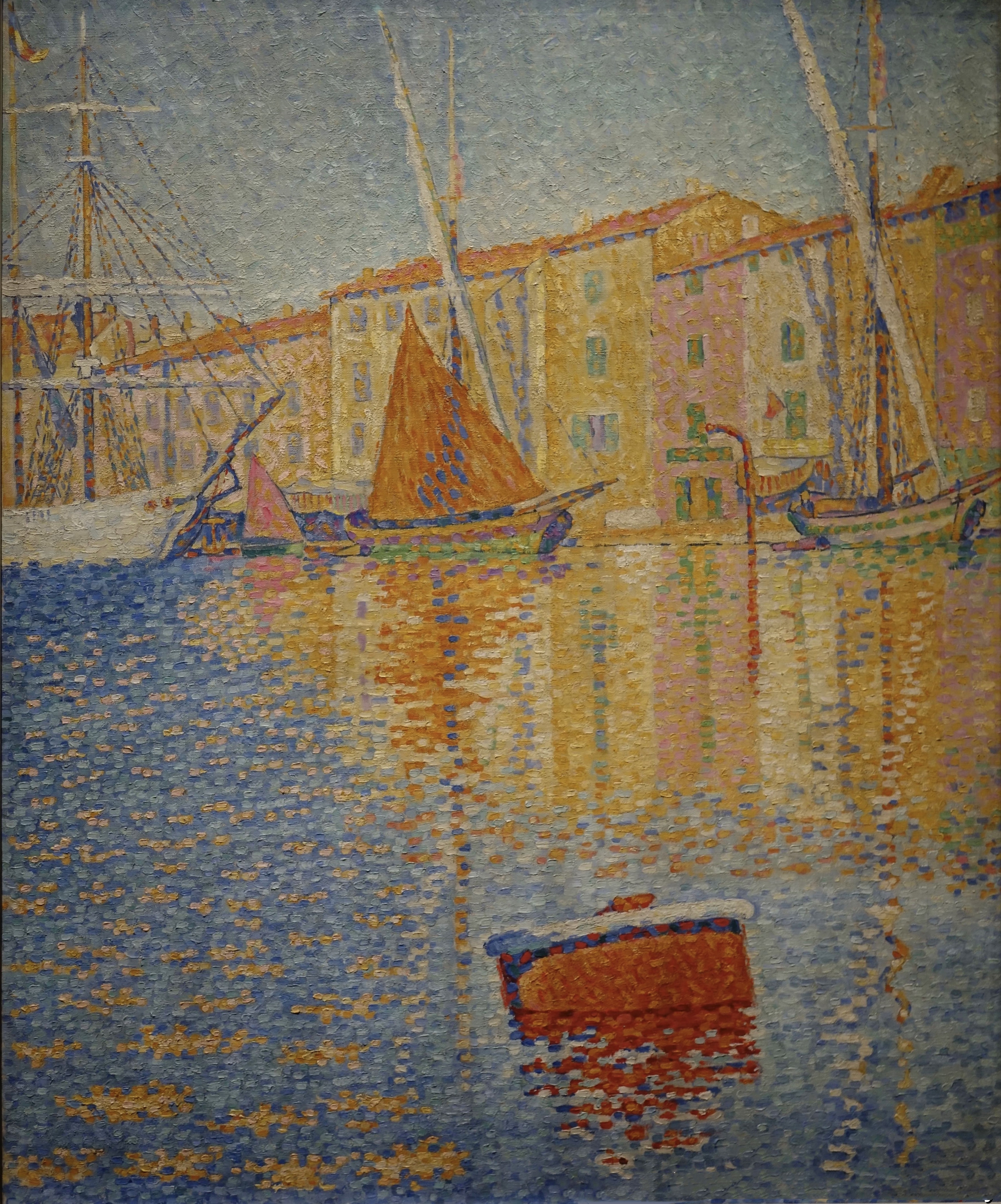 西涅克《The Red Buoy, Saint Tropez》（红色浮標）