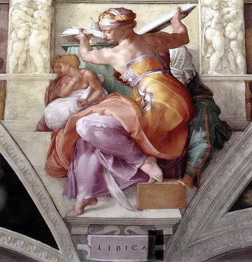 米开兰基罗《The Libyan Sibyl》（利比亚女先知 ）