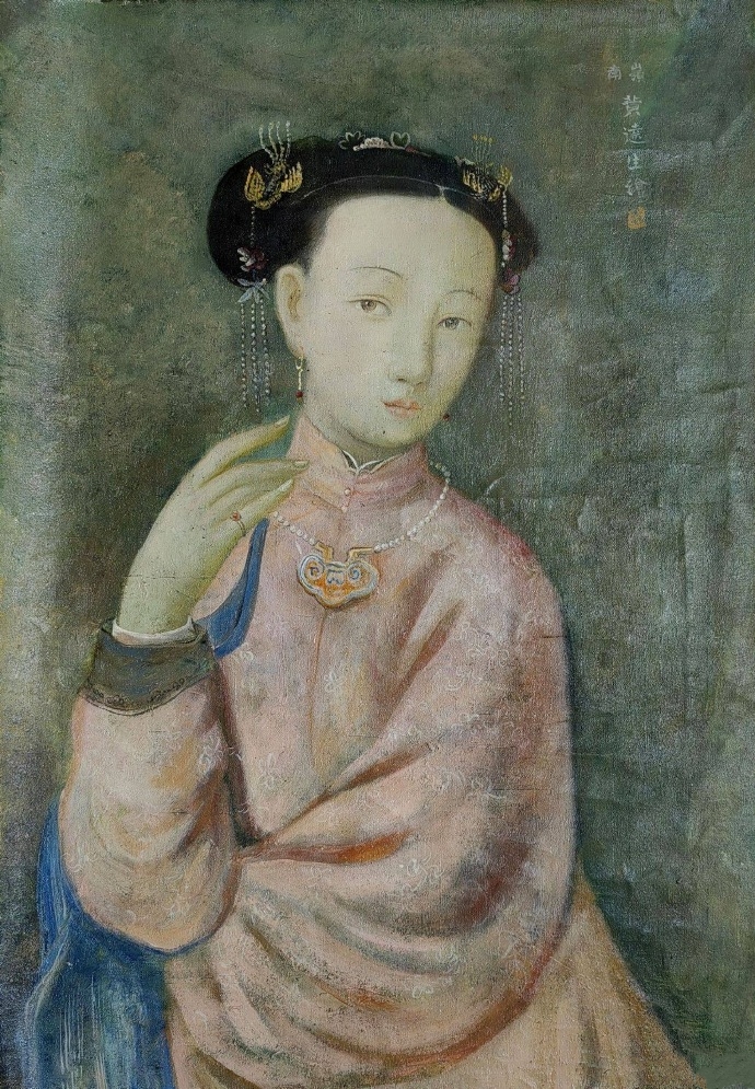黄达生的油画仕女图