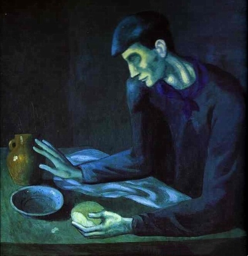 毕加索《The Blind Man's Meal》（盲人的早餐）