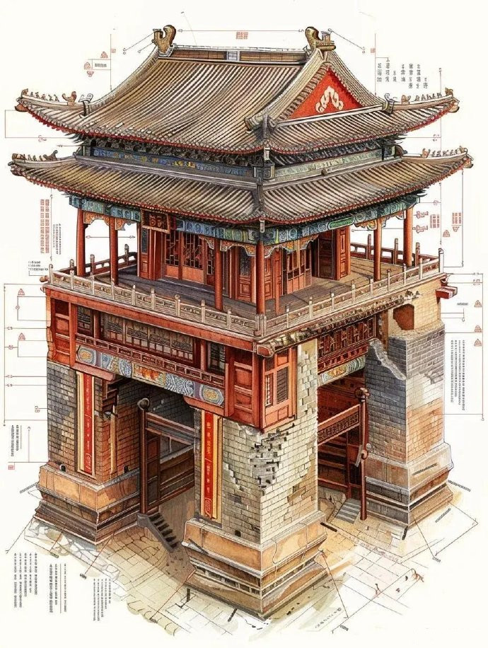 中国古建筑绘图