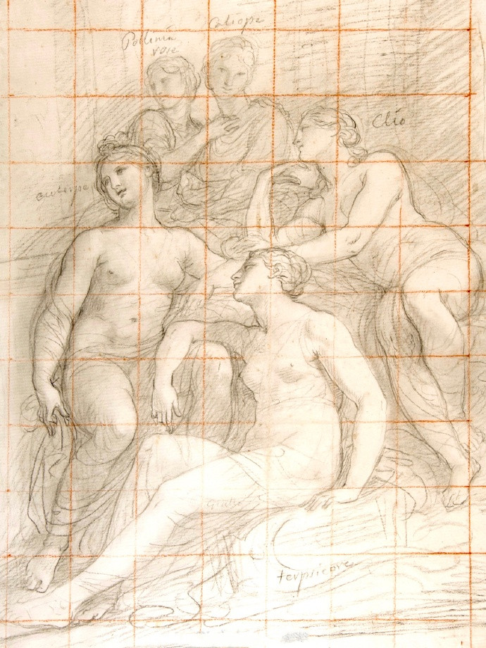 欧洲绘画中的古典人体素描作品