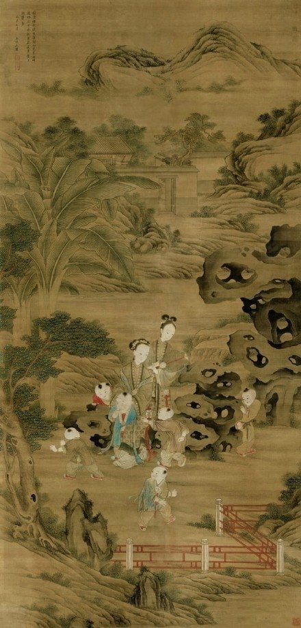王朴《婴戏图》轴