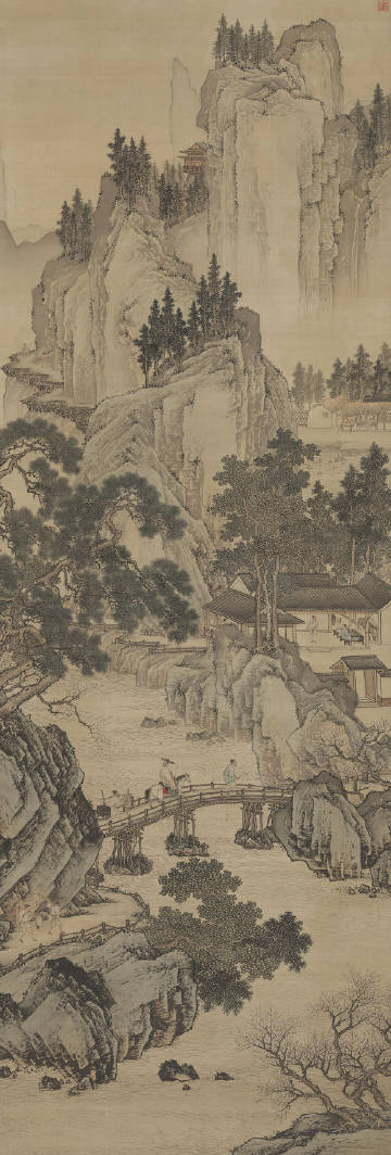 周臣《春山游骑图》