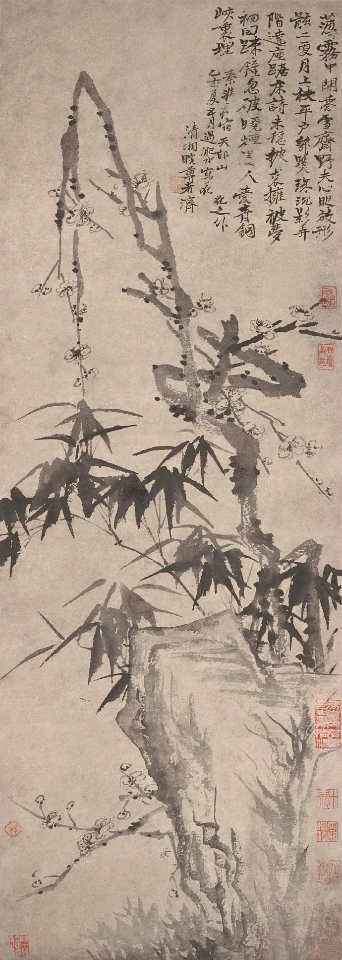 清 石涛 梅竹图