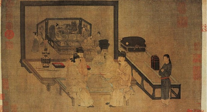 周文矩《重屏会棋图》