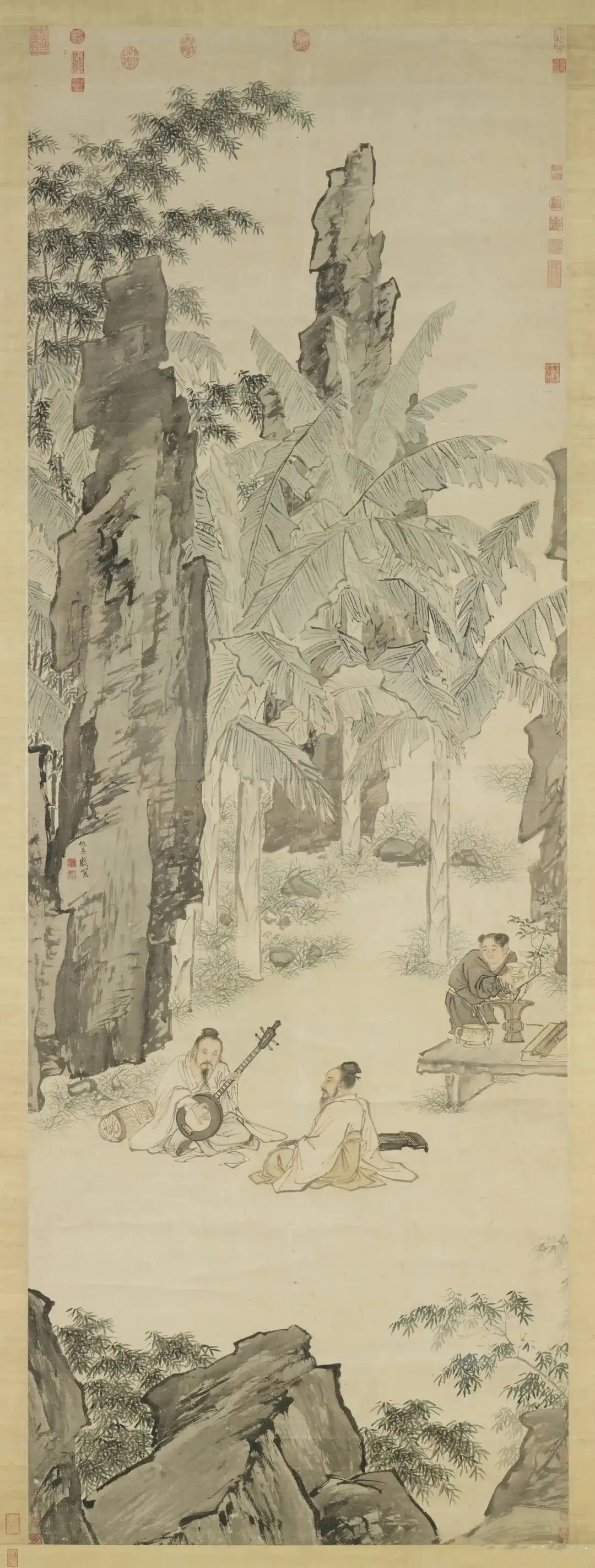 明 仇英《蕉阴结夏图》