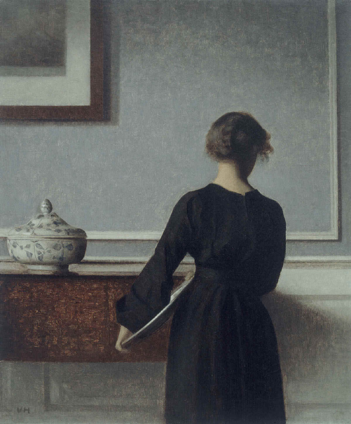 背影 Vilhelm Hammershøi ̴