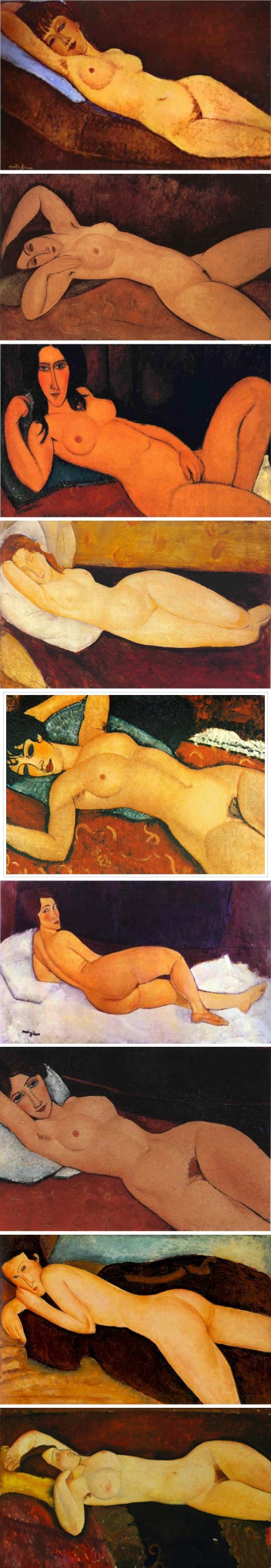 莫迪里阿尼《Nu Couché》（躺着的裸女）