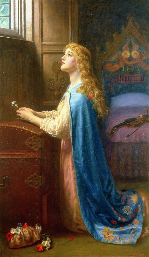 Arthur Hughes《Forget Me Not》（勿忘我）