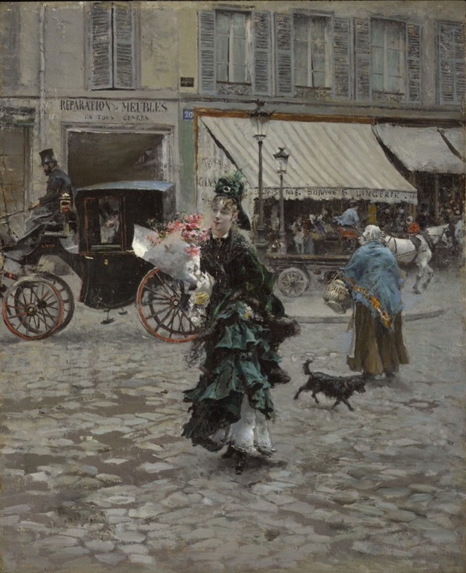 Giovanni Boldini《Crossing The Street》（过马