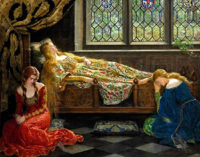 John Collier《The Sleeping Beauty》《睡美人》