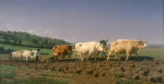 Rosa Bonheur《在尼维尔耕地》